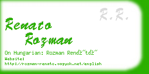 renato rozman business card